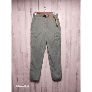 Eddie Bauer Mens Medium Green Belted Cargo Pants